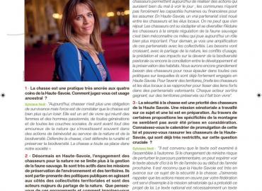 Mon interview parue dans le journal du chasseur haut-savoyard